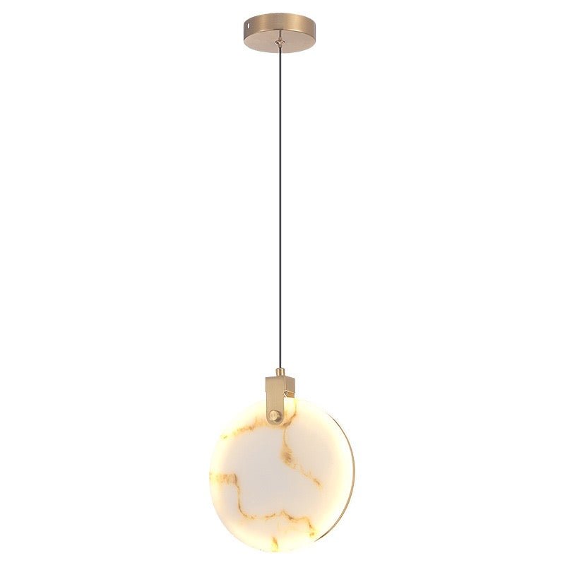 Marble texture round pendant light - SHAGHAF HOME