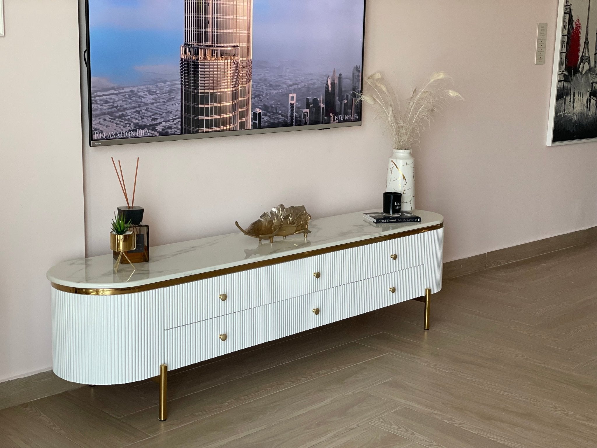 Marble TV Table 009 - SHAGHAF HOME
