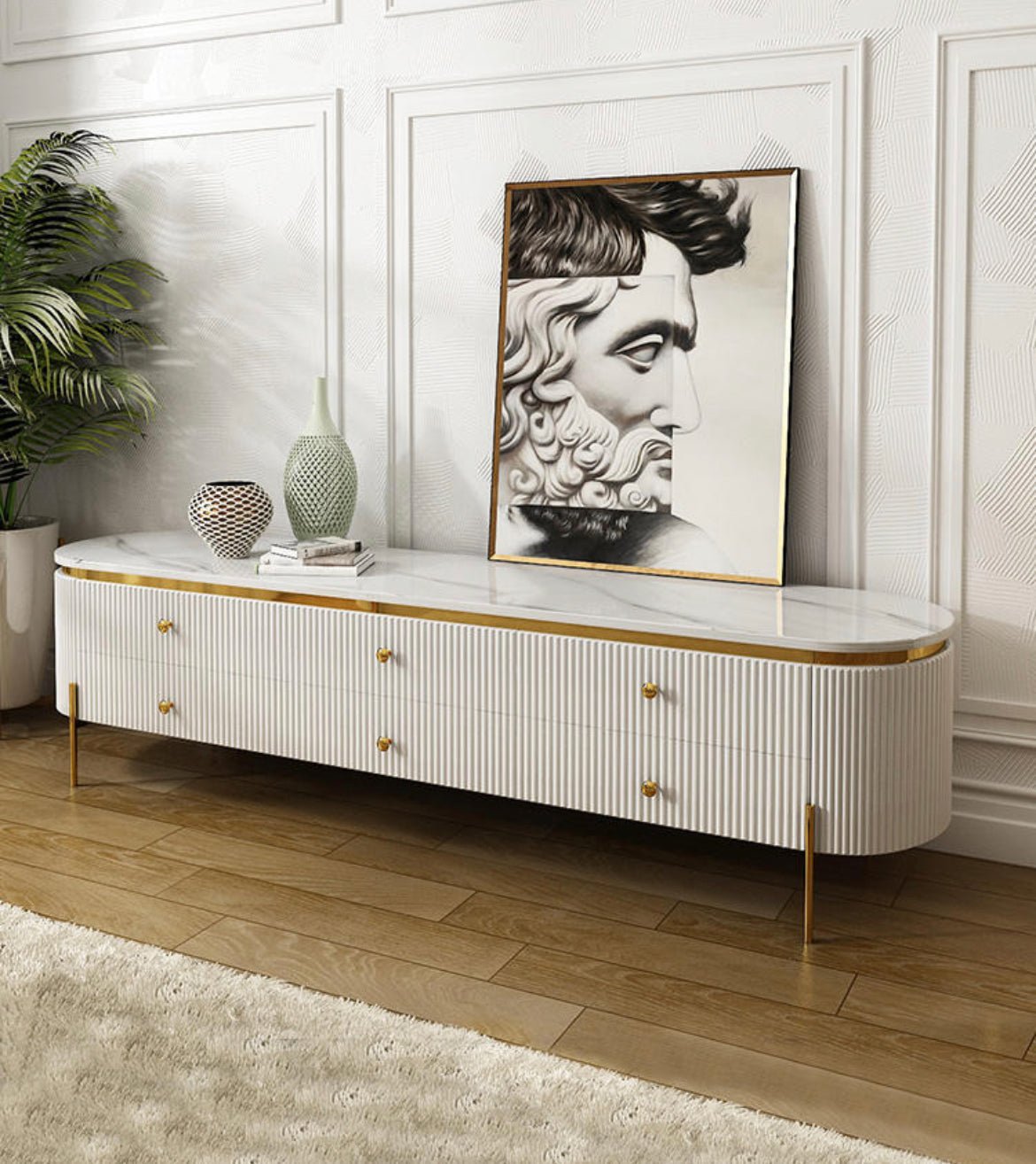 Marble TV Table 009 - SHAGHAF HOME