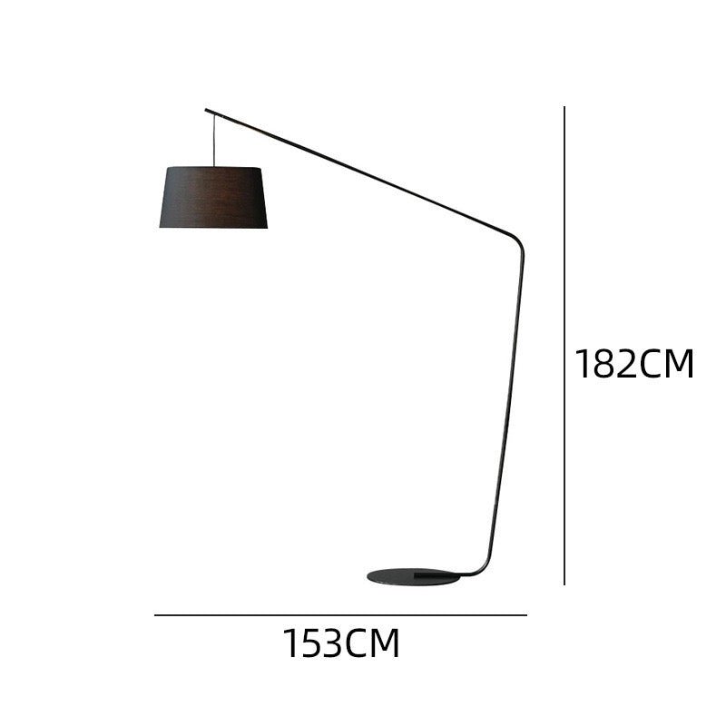 Minimalist Large black corner floor lamp - SHAGHAF HOME