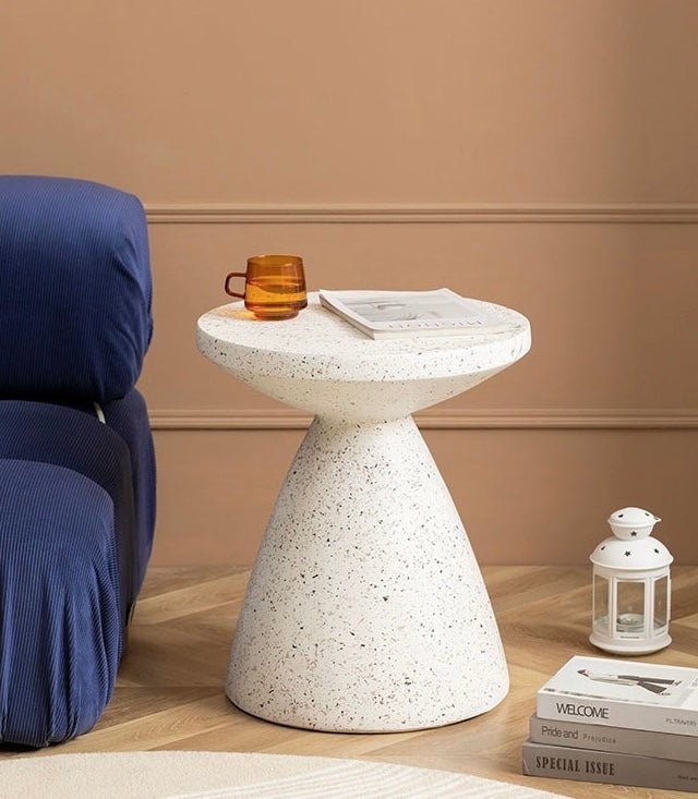 Minimalist white side table - SHAGHAF HOME