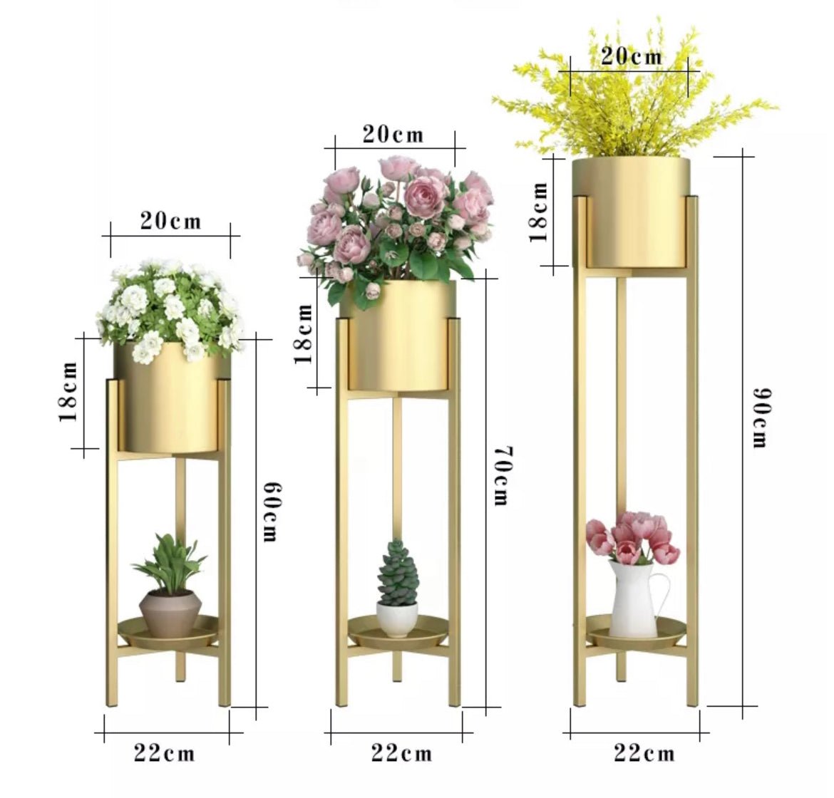 Moro plant pot stands set - SHAGHAF HOME
