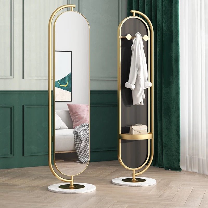 Oval floor hanger and rotatable Mirror - SHAGHAF HOME