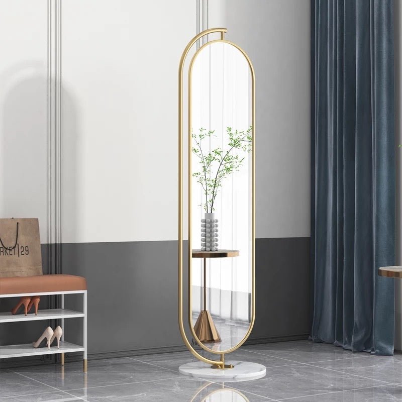 Oval floor hanger and rotatable Mirror - SHAGHAF HOME