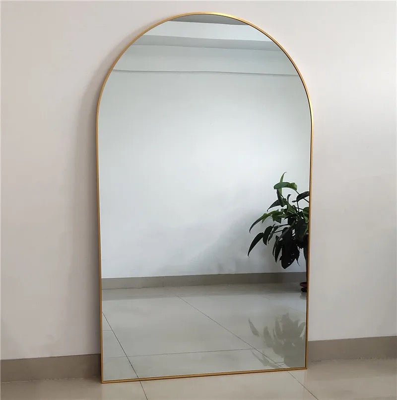 Oversize arch Mirror gold frame (2 sizes) - SHAGHAF HOME