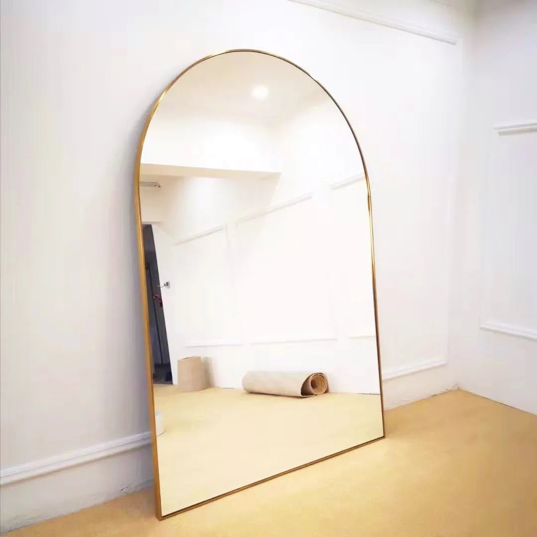 Oversize arch Mirror gold frame (2 sizes) - SHAGHAF HOME