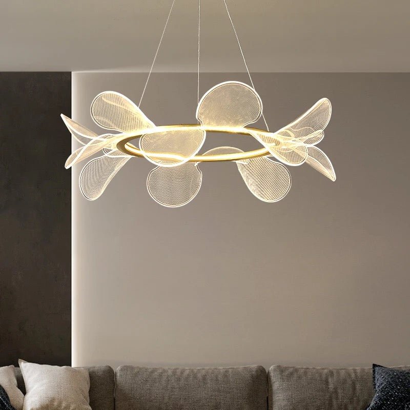 Oyster gold LED modern chandelier - SHAGHAF HOME