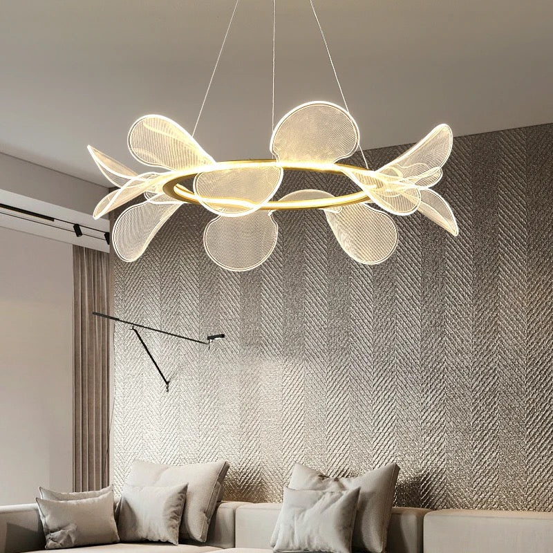Oyster gold LED modern chandelier - SHAGHAF HOME