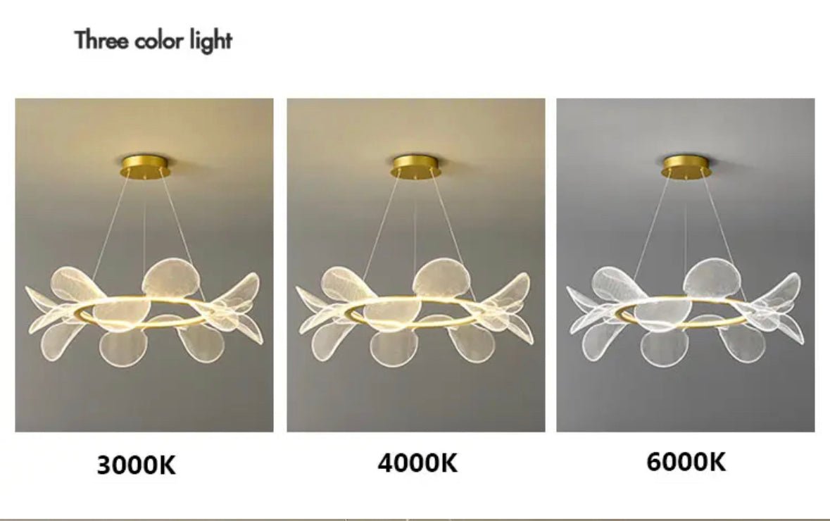 Oyster gold LED modern chandelier - SHAGHAF HOME