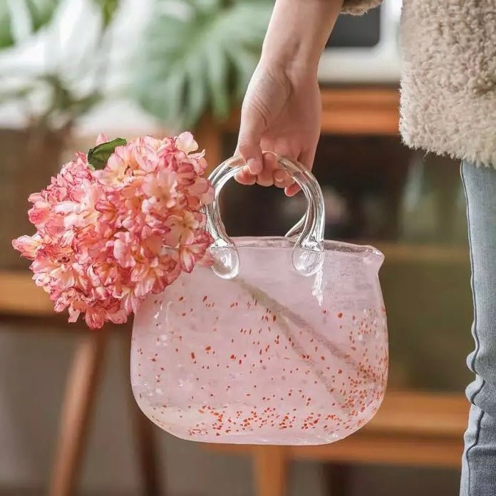 PINKY bag shape glass vase - SHAGHAF HOME