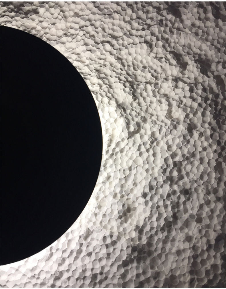 Round Moon textures wall lamp - SHAGHAF HOME