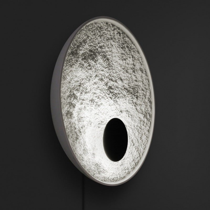 Round Moon textures wall lamp - SHAGHAF HOME