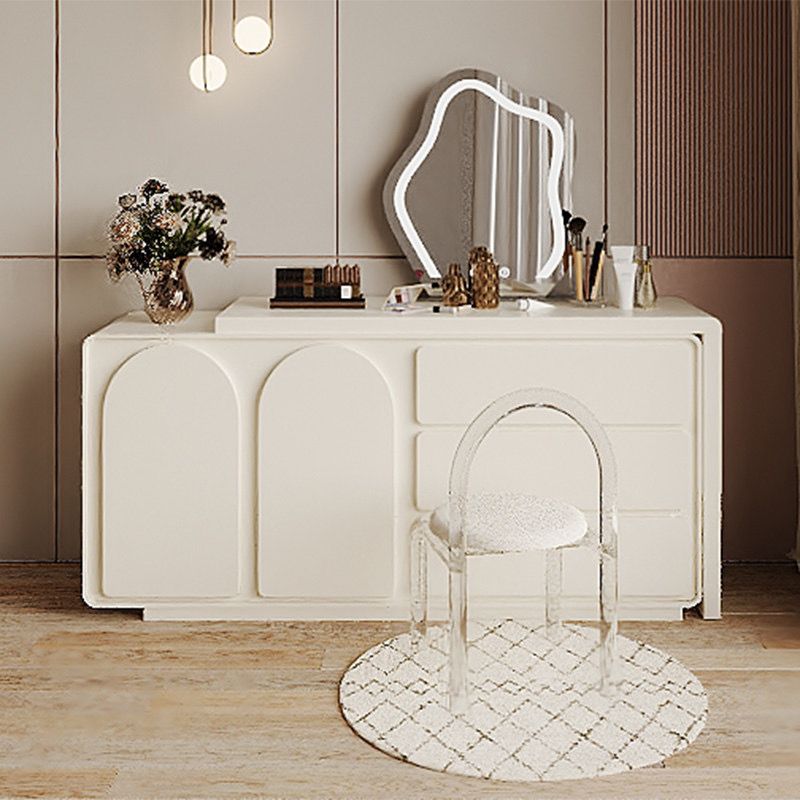 VERA wood dresser table set (including chair and LED Mirror) - SHAGHAF HOME