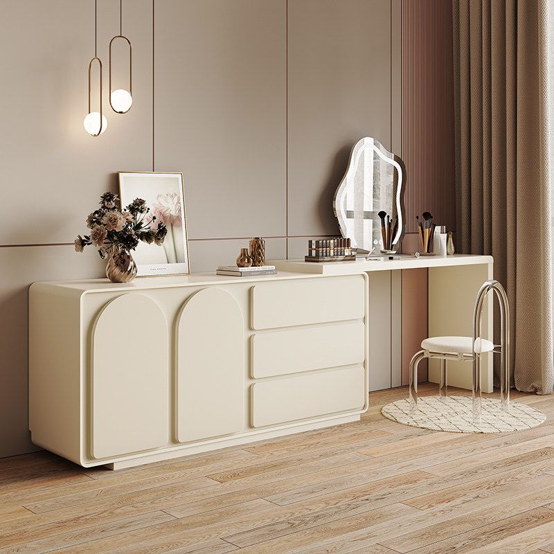 VERA wood dresser table set (including chair and LED Mirror) - SHAGHAF HOME