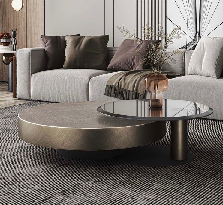 Viarona round coffee table set - SHAGHAF HOME