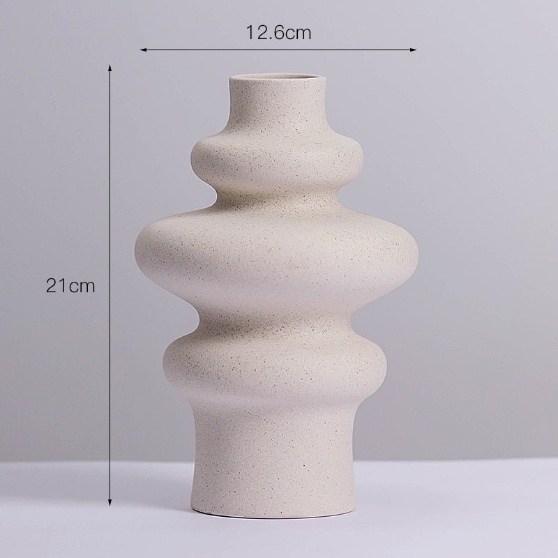 Wavy ruffle ceramic vases set ( 2 vases ) - SHAGHAF HOME