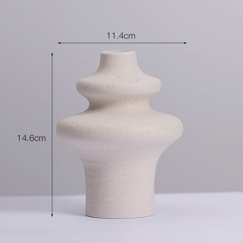 Wavy ruffle ceramic vases set ( 2 vases ) - SHAGHAF HOME