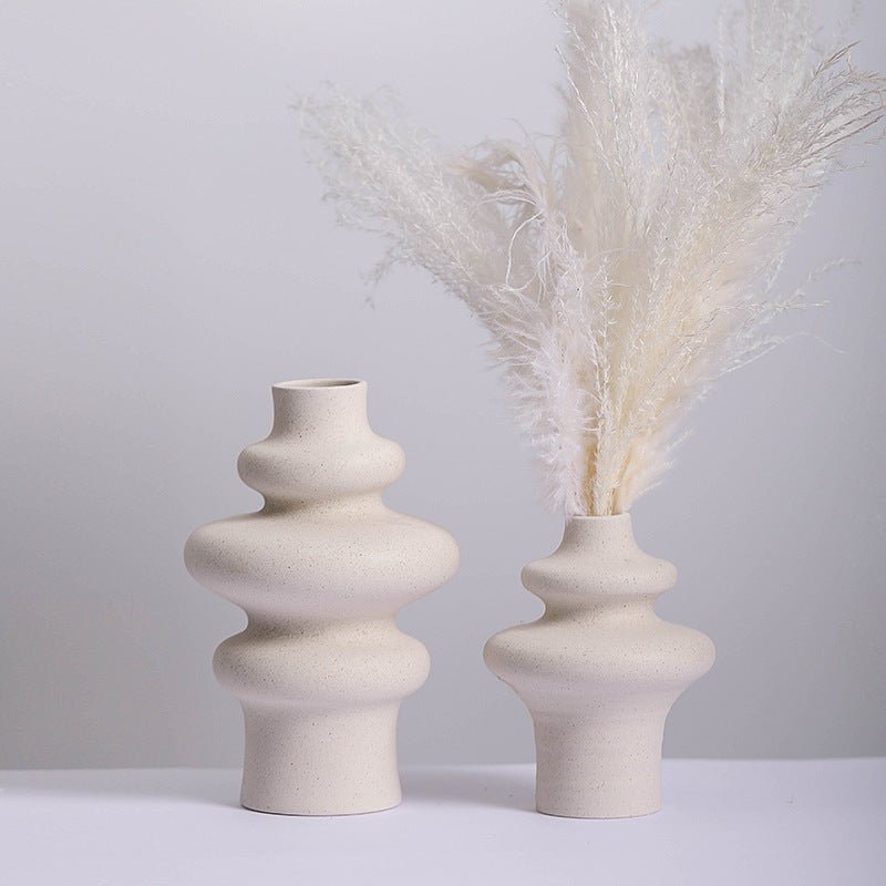 Wavy ruffle ceramic vases set ( 2 vases ) - SHAGHAF HOME