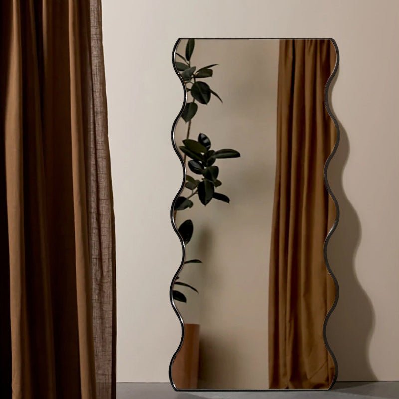 Wavy wiggly black frame full length Mirror - SHAGHAF HOME