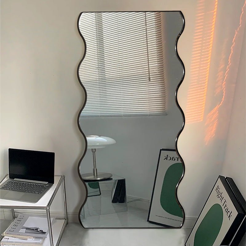 Wavy wiggly black frame full length Mirror - SHAGHAF HOME