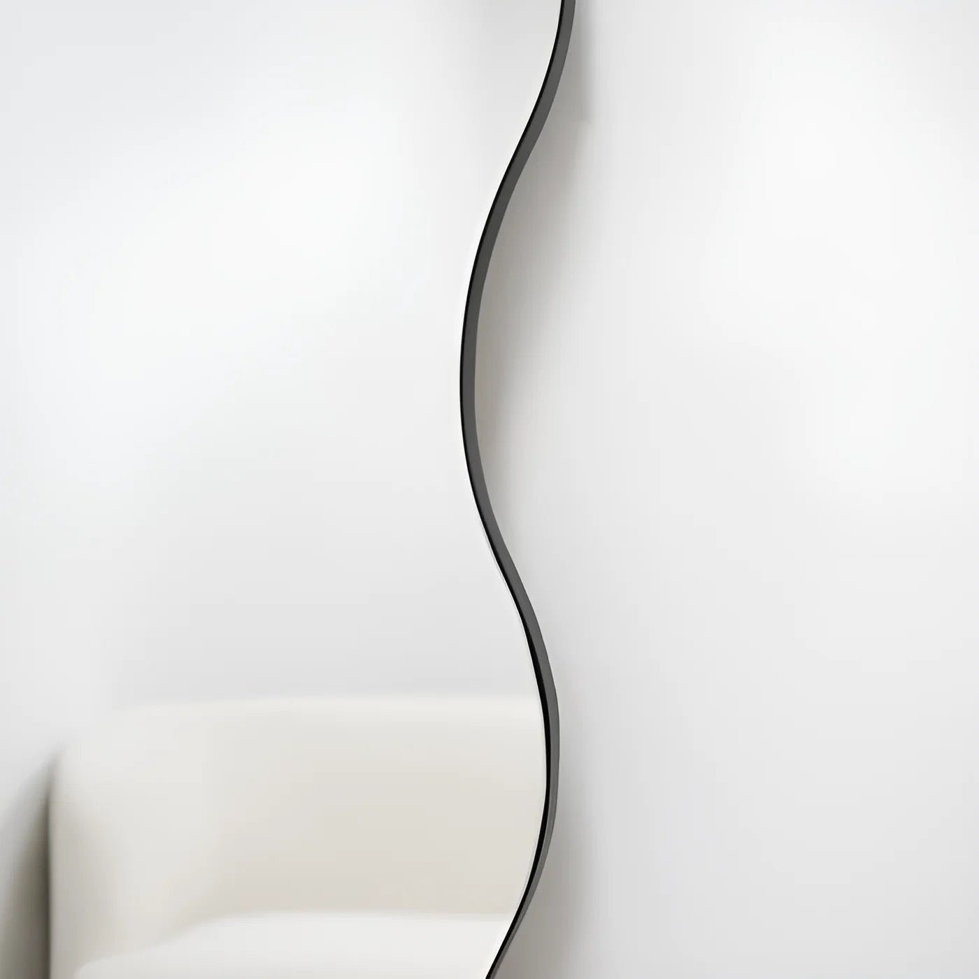 Wavy wiggly black frame full length Mirror - SHAGHAF HOME