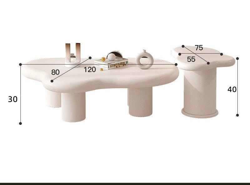 Whimsy Cream Cloud-Shaped Coffee tables set - SHAGHAF HOME