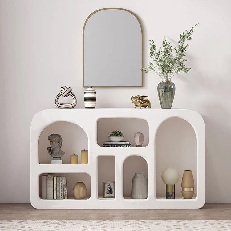 White arch Arched display cabinet - SHAGHAF HOME