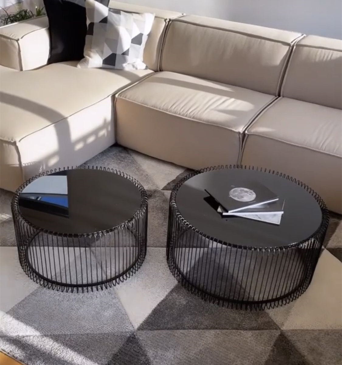 Wire black Coffee table set - SHAGHAF HOME