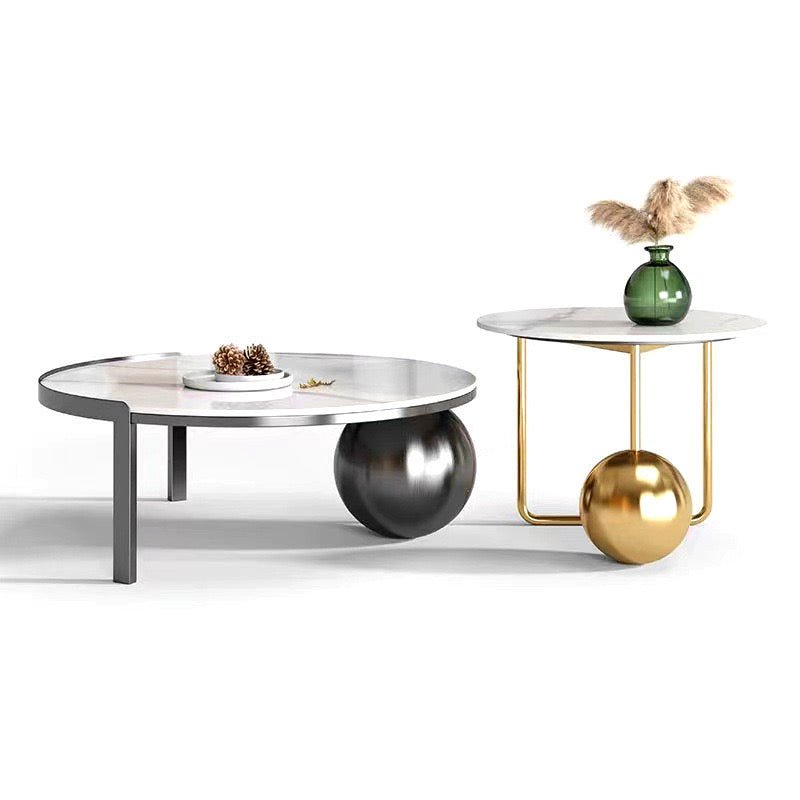 ZU luxury black and gold coffee table set - SHAGHAF HOME