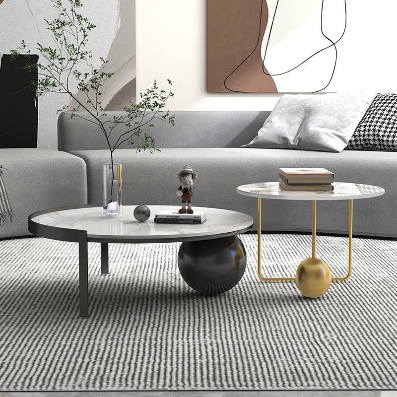 ZU luxury black and gold coffee table set - SHAGHAF HOME
