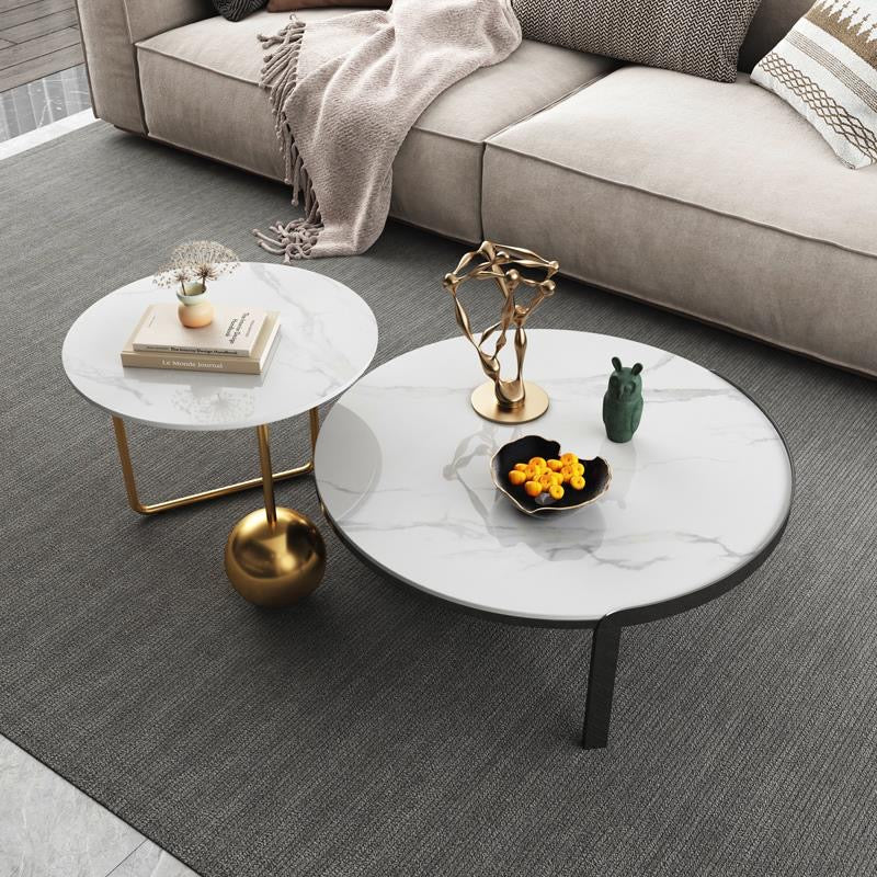 ZU luxury black and gold coffee table set - SHAGHAF HOME